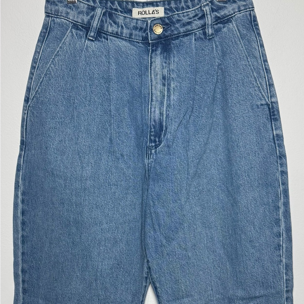 Rolla’s NWT Chloe Pleated High-Rise Crop Jeans - Picture 8 of 8